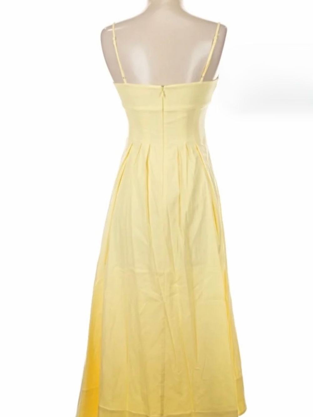 White House Black Market Pale Yellow Spaghetti-Strap Maxi Dress